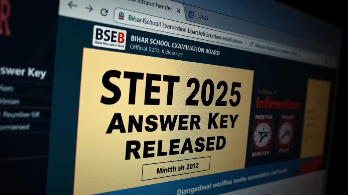 Bihar STET Answer Key 2025 OUT