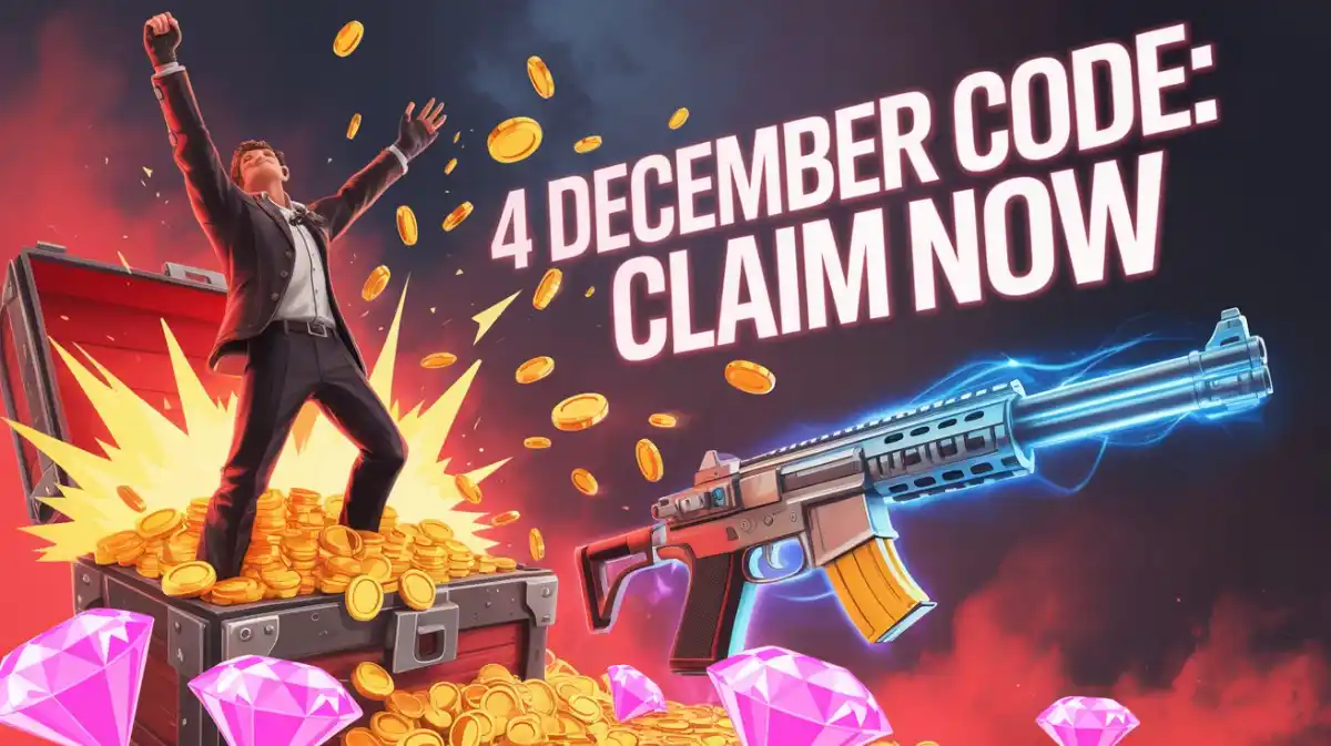 आज 4 Dec Free Fire MAX Redeem Codes: 100% Working! पाएं Rare Skins और Diamonds